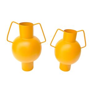 Hot Selling Yellow Decorative Metal <b>Flower</b> Vase Contemporary Geometric Vase for Dried <b>Flower</b> Desktop <b>Ornament</b> Home & Hotel Decor - Product Image 2