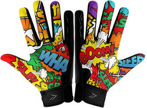 Guantes de Fútbol Americano con Palma Adhesiva, Guantes de Receptor Personalizados al por Mayor, Guantes de Fútbol de Calidad Superior y Cómodos, Proveedor de Guantes para Liniero - Product Image 3