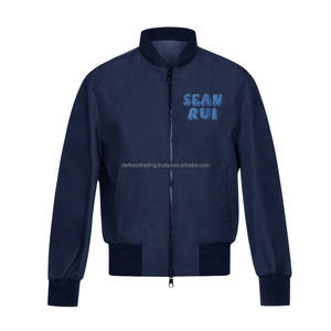 Chaqueta universitaria de manga larga de alta calidad con diseño personalizado para hombre, ropa informal de lona con cuello levantado para invierno - Product Image 1