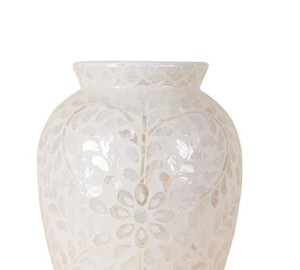 Vase classique en nacre, vase en incrustation de coquillages fait à la main, décoration d'intérieur haut de gamme pour le salon, table, étagère - Product Image 3