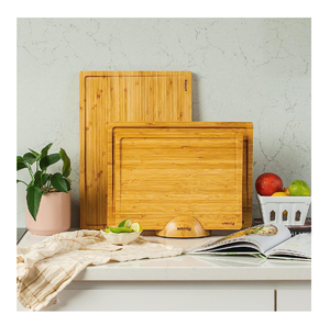 Planche à découper en bois d'acacia Usage de cuisine Planche à découper durable Pizza Fromage Planche à découper ronde Creative - Product Image 2