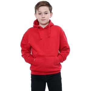 เสื้อฮู้ดสำหรับเด็กผู้ชายสีแดงเสื้อฮู้ดสีพื้นสำหรับวัยรุ่น - Product Image 1