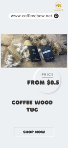 MS Kimy ไม้กาแฟธรรมชาติแบบ938616690 + 84ชิ้นของเล่นสำหรับสุนัขแบบลากจูงจากเวียดนาม - Product Image 6