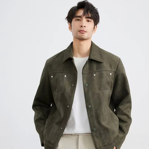 Veste en tricot vintage tendance pour hommes grande taille col de chemise d'hiver décontracté avec logo brodé sur mesure vente en gros directe depuis l'Inde - Product Image 1