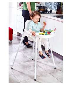 Best <b>Baby</b> Adjustable Convertible 3 in 1 <b>Baby</b> High <b>Chair</b> <b>for</b> <b>Babies</b> and Toddlers with Light Weight Portable Easy to Clean (White) - Product Image 1