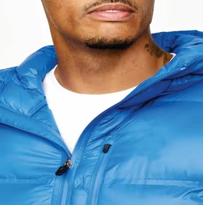 Men's Cobalt Blue 100% Polyester Waterproof Breathable Winter Impact Heat-<b>Sealed</b> Puffer Coat Padded Lining Hooded Collar Full - Product Image 5