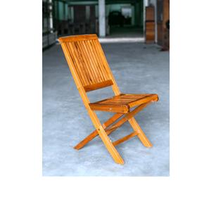 Silla Plegable de Madera y Tela Multicolor Moderna con Respaldo Bajo Grabado - Product Image 3