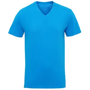 T-shirt oversize multicolore pour hommes, tissu en Polyester Super doux, séchage rapide, col en V, mode saisonnière, Design solide, t-shirt pour hommes