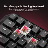 Blade 68 Wired AI Software 65% ANSI Mechanical Keyboard 68 Keys Gasket Mount Hot Swappable Silent Switch RGB Translucent Gaming