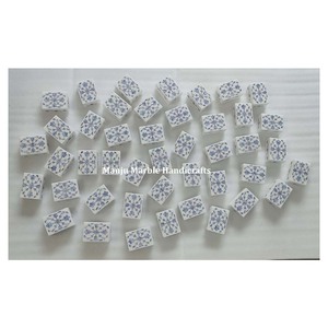 Meilleure qualité fait à la main marbre incrustation boîtes à bijoux conception florale logo personnalisé pierre velours matériel exportation inde emballage cadeaux - Product Image 2