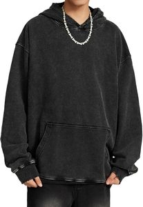 Fabricant personnalisé Streetwear Vintage Sweatshirts à capuche surdimensionnés délavés à l'acide Sweatshirts à capuche 100% coton vierge de haute qualité - Product Image 2