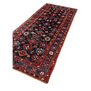 Alfombra de Lana Anudada a Mano Nuray Azul con Patrón Geométrico para Sala de Estar, Alfombra Rectangular de 9x12 para Decoración de Pasillos, Paem-1077 - Product Image 2