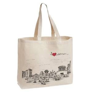 Customized Printed Logo <b>Canvas</b> Shopping <b>Bag</b> Fashionable Simple <b>Plain</b> Design Cartoon Medium Cotton Reusable Zipper for - Product Image 4