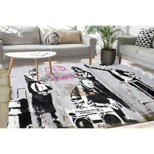 Alfombra de terciopelo con estampado de Banksy Old Skool Grannies, icónica - Product Image 2