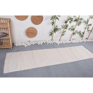 Tapis de couloir vintage turc 2,3x8,4 pi (69x257 cm), tapis kilim persan beige - Product Image 4