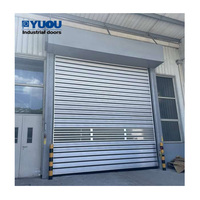 Puerta Industrial Enrollable de Alta Velocidad con Lamas de Aluminio de 40 mm de Espesor y Cubierta de Acero Inoxidable o Acero