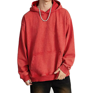 2024ใหม่เสื้อฮู้ดสีแดงแห้งเร็วระบายอากาศได้ดีขนาดพิเศษเสื้อกันหนาวแบบสวมหัวมีฮู้ดแบบยั่งยืนสำหรับผู้ชายผู้หญิง - Product Image 4