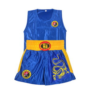 Pantalones cortos de uniforme de boxeo Sanda para adultos, 100% poliéster, transpirables, de secado rápido, personalizables, competición de entrenamiento de artes marciales - Product Image 2