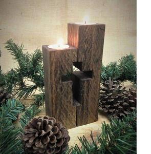 Porte-bougie en bois design pour décoration de luxe, mariages, fêtes, événements - Product Image 3