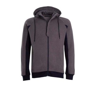 Conjuntos de ropa deportiva de forro polar de algodón ajustados para hombre, cómodos chándales de invierno con ropa deportiva ecológica y estampado de logotipo - Product Image 2
