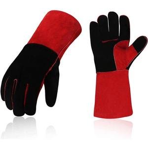 Nouveau 2025 vente en gros hommes gants prix usine chaleur résistant au feu BBQ gant en cuir gants de soudage - Product Image 1