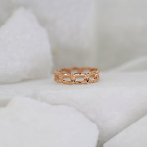 2025 véritable 925 argent Sterling or Rose chaîne lien anneau femmes alliance 925 argent Sterling minimaliste moderne bijoux - Product Image 5