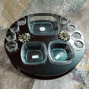 Boules d'eau en bois de luxe modernes et plateau Panipuri pour les occasions de fête - Product Image 1