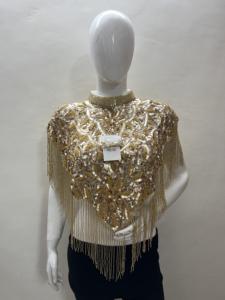 Premium Handmade Sequin Embroidery Scarf Stole <b>Poncho</b> Dress Style <b>Woman</b> Ladies Best Wearable Wedding Birthday Night Club Party - Product Image 6