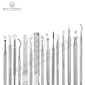 Empujador de cutículas de piel muerta de acero inoxidable para eliminar uñas, juegos de empujador de cutículas de uñas de doble extremo ambiental por concepto de belleza - Product Image 5