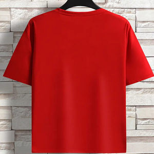 เสื้อยืดผ้าฝ้ายคอมบ์ใช้ได้ทั้งชายและหญิงพิมพ์ลายกราฟิกดิจิตอลพิมพ์ลายหน้าจอการปัก - Product Image 4