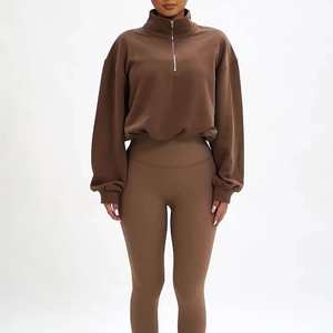 2023 Custom Logo Sportswear Sweatsuit Workout Fitness <b>Fleece</b> Plus Size Sweatshirt and Sweatpants <b>Jogger</b> Sets Tracksuit for <b>Women</b> - Product Image 5