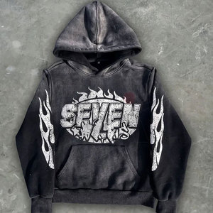 Ensemble de survêtements unisexe à capuche 100 % coton respirant, effet délavé soleil et délavé à l'acide, le plus vendu pour l'hiver - Product Image 4