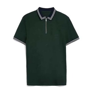 Polo deportivo de nuevo diseño de alta calidad para hombre, de talla grande Camiseta de algodón de secado rápido, polos de Golf de manga corta para hombre, media cremallera - Product Image 2