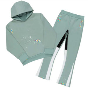 New arrival design Men Casual Tracksuit With Contrast <b>Stitch</b> Sport <b>Hoodie</b> And Sweatpants Embroidery Sportswear For men tracksuit - Product Image 6