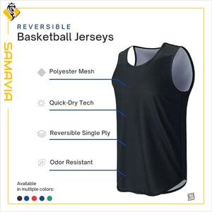 Pro Men's Lightweight Reversible Mesh Basketball Jerseys: Quick Dry Athletic Scrimmage Uniformes - Product Image 5