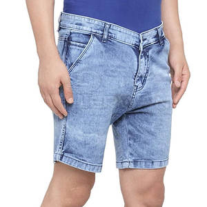 Pantalones Cortos de Mezclilla Personalizados de Color, 100% Algodón, Transpirables, de Secado Rápido, Estilo Urbano para Hombre, Hechos en Pakistán - Product Image 5