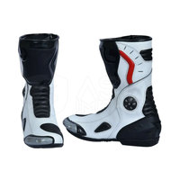 Los zapatos de moto personalizados más vendidos, botas de moto OEM antideslizantes impermeables de cuero genuino para hombre, MUESTRA GRATIS