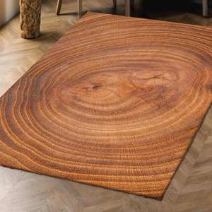 Alfombra Estampada: Diseño Moderno de Tronco de Árbol para la Elegancia del Hogar, Alfombra de Chenilla - Product Image 1