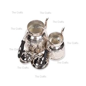 Copper <b>Water</b> <b>Kettle</b> With Wooden Handle Set Of Two Different Size Coffee <b>Kettle</b> For Home Tableware Use - Product Image 4