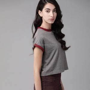 Nardon Apparel Femmes été SlimFit Crop Top 100% Coton Casual Short avec Bouton Décoration Respirant Été - Product Image 3