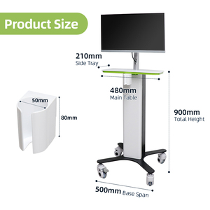 Carrito móvil para escáner dental con soporte para monitor y toma de corriente para equipos de imágenes orales, clase II, certificado CE - Product Image 3