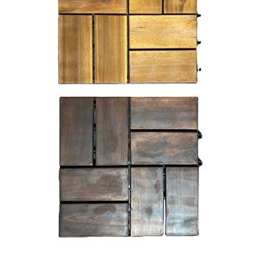 Dalles de sol en bois d'acacia à emboîtement, finition mate, antidérapantes et imperméables pour usage extérieur - Product Image 5