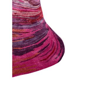 Alfombra Rectangular de Lana y Viscosa Hecha a Mano en Rosa y Morado, Estilo Boho con Patrón Abstracto para el Hogar, Pasillo o Sala de Estar, Modelo TR-15172 - Product Image 4