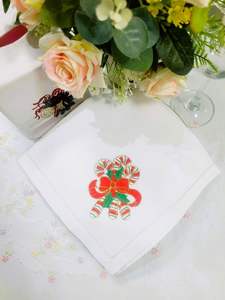 ผ้าเช็ดปากผ้าลินิน100% ผู้ผลิตจากอินเดียผ้าเช็ดปากปักด้วยมือขายส่ง - Product Image 5