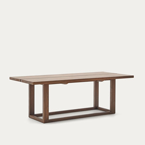 Mesa de Comedor Minimalista de Madera de Teca, Muebles de Exterior Sólidos para el Hogar o la Villa, Diseño de Estructura Duradera para Uso en el Patio - Barces - Product Image 1