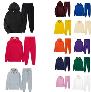 Ensemble de survêtement unisexe personnalisé avec logo pour homme, ensemble de jogging printemps, sweat-shirt et pantalon de survêtement à motif uni, ensemble deux pièces assorti pour homme - Product Image 5