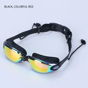 Grosir kacamata renang balap HD pelindung mata dilapisi anti-kabut dewasa universal kacamata renang tahan air