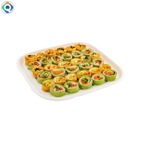 Plateau biodégradable en canne à sucre carré de 7 pouces personnalisable, vente chaude, écologique, élégant, pour servir des aliments, bar à domicile, hôtel, achat en gros - Product Image 6
