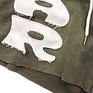 Pantalones cortos de algodón de etiqueta privada con bordado desgastado Tamaño XS Venta caliente Último diseño Pantalones cortos de lavado ácido - Product Image 4