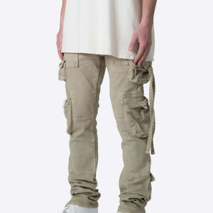 Pantalon cargo en cuir de qualité supérieure pour homme Confortable et pratique Parfait pour une tenue décontractée et formelle Pour un dernier design - Product Image 5